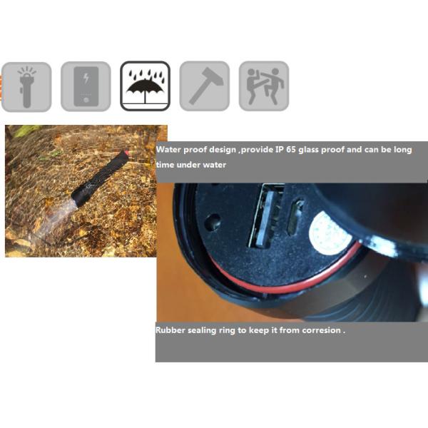 Black Battery Powered Work Lights , Night Patrol / Safty Guard LED Battery Work Lamp 450lm