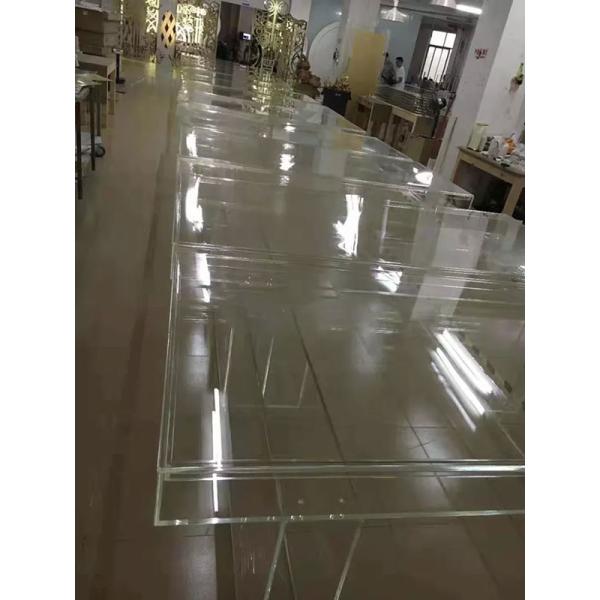 Handmade Clear Acrylic Dining Table Ghost Surface Top 200x100x75cm
