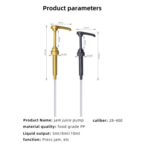 Plastic PP Coffee Syrup Pumps Bottle For Monin 750ml Drip Proof Dispensing 28 - 400