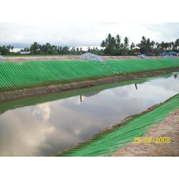 250gsm PP Woven / Nonwoven Geotextile Composite Sand Filled Mattress For River Bank