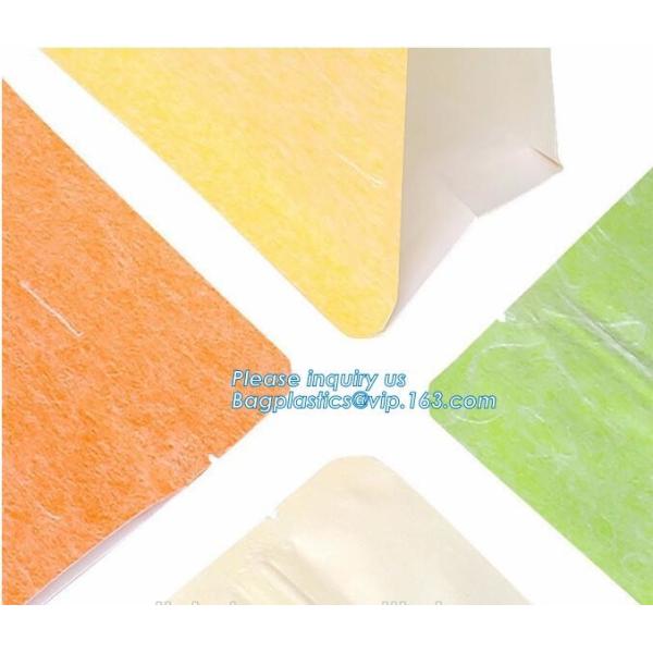 OEM Factory food grade white kraft paper bread bag for restaurant oil proof popcorn Packaging bag,paper bags with flat h