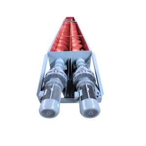 Quality Carbon Steel U Shaped Sludge Screw Conveyor With Shaft for sale