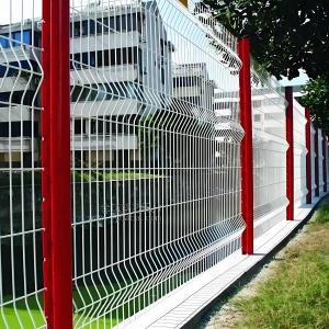 China 5ft Power Coated Welded Wire Security Fence 3D Curved Security Garden Fence on sale