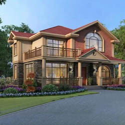 Luxury Design Prefabricated Security Light Steel Frame House Prefab Villa