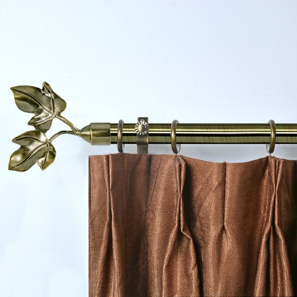 maple leaf curtain head curtain finials Customized curtain rod set single bracket