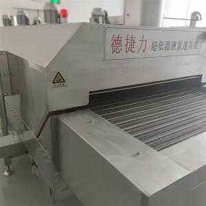 China 1800KGS/H 2100 KGS/H Tunnel Iqf Blast Chiller Shock Freezer Minus 150C on sale