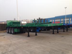 China 40 feet Container Flat Bed  Semi-Trailer with Tail Cut for container shipment   9353TJZPQW on sale