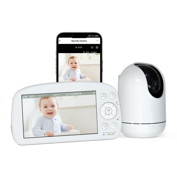 Night Vision Baby Sleep Monitoring 5.5 Inch 1080P High Resolution Baby Monitor