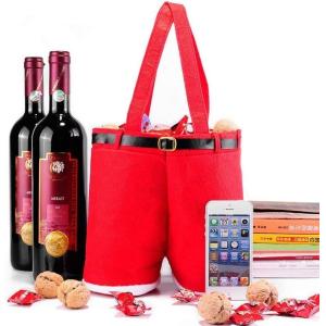 Buy cheap 30*12cm Felt Embroidery Christmas Wine Drawstring Bags from wholesalers