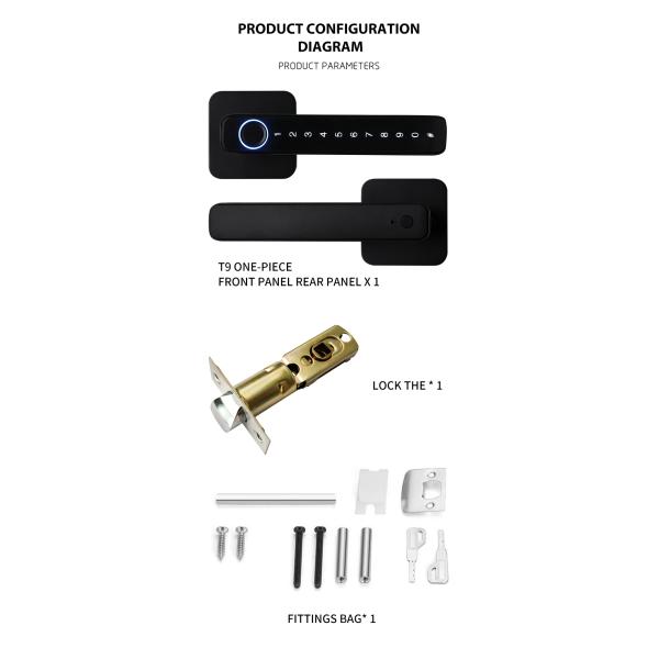 Zinc Alloy Tuya APP Smart Lock Password Keyless Electronic Home Door Lock