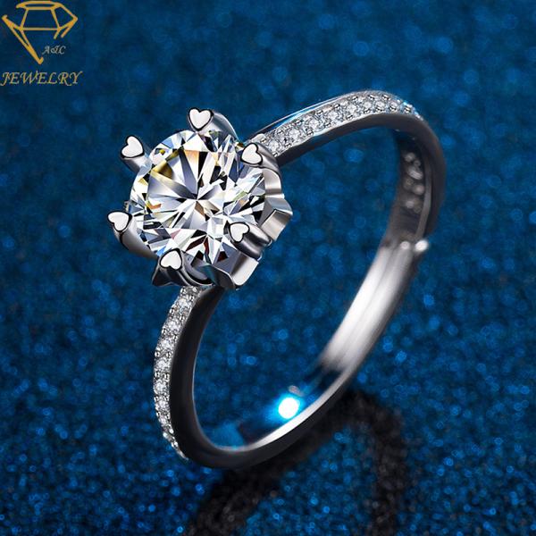 Diamond Engagement Personalized Silver Ring