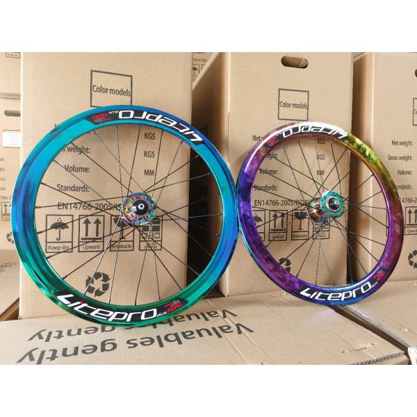 20 Inch Carbon Fiber Wheelset for Road Bicycles 8/9/10/11 Speed Double Wall Rainbow Color