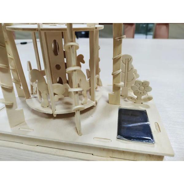 Small Solar Educational Toys Mini Wooden Playground Toys Science Kits