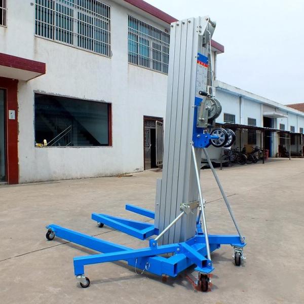 Portable Manual Pallet Stacker Aluminium Cylinder Type Manual Material Lift 6000mm Max Lift Height