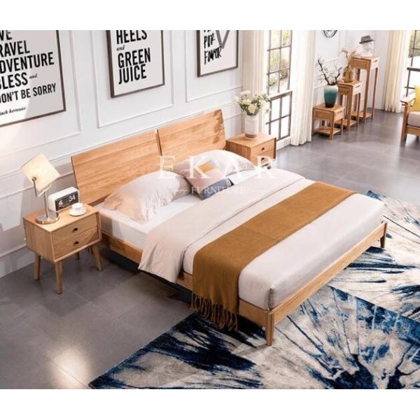 Oak Drawer Wooden Box Bed