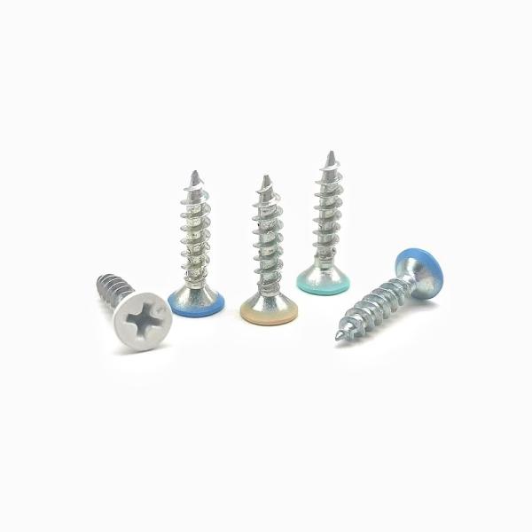 Processing baking paint white stainless steel screw decoration wood screw color baking paint Self-tapping screw