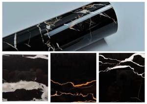 Quality Home Decor Granite PVC Self Adhesive Film Black Marble Vinyl Wrap For Countertops for sale