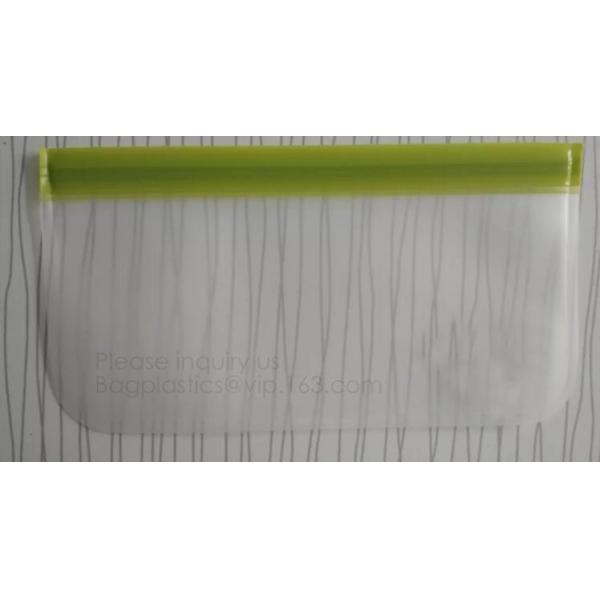 Large Reusable Vacuum Zipper Preservation Freezer sandwich Zip lockk Cooking Fresh Zip Silicone Food Storage Bags With Tim
