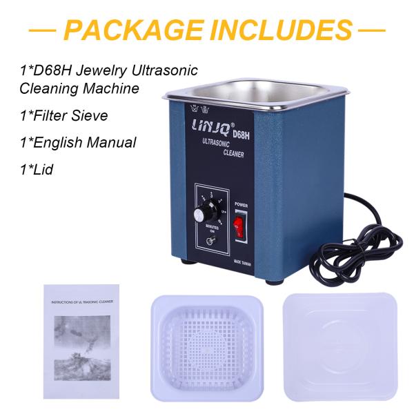 Tooltos D68H Jewelry Ultrasonic Cleaning Machine Cleaner For Diamond