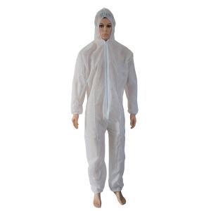 Quality Hood Chemical Protective Coveralls Over Locking Bounded Taped Breathable for sale