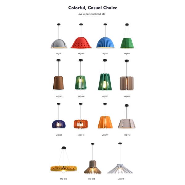 Handmade Indoor Brown Polyester Fiber Lampshade Design Lighting Master Bedroom Pendant Light Shade