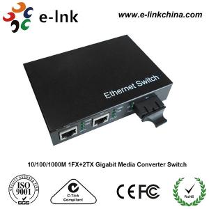 China Multi Mode Fiber Gigabit Ethernet Media Converter , SC Fiber Optic Cable To Cat6 Converter on sale