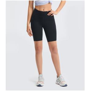 BSCI Womens Workout Shorts Free Cut Nylon Spandex Biker Shorts With Phone Pocket