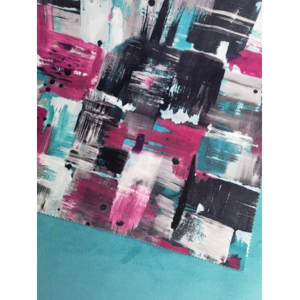 Anti Static Colorful Digital Print Upholstery Fabric Printed Velvet Upholstery Fabric