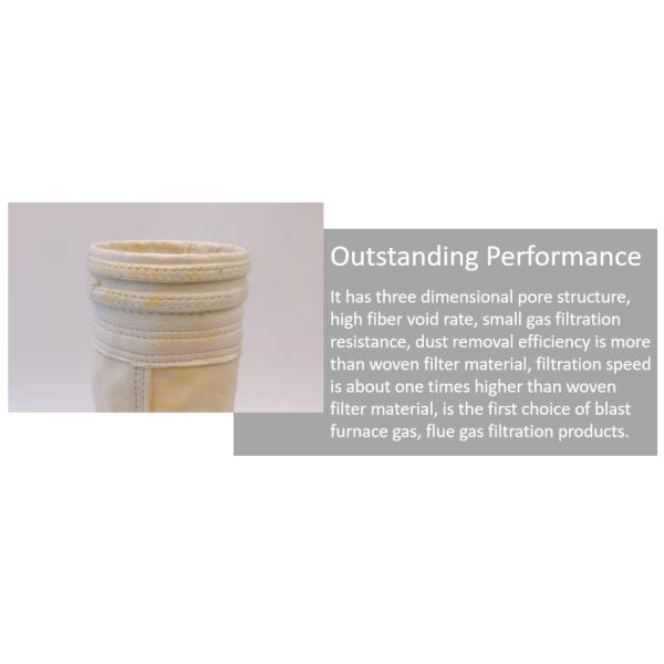 High Temperature Fibreglass Filter Bags 850gsm For Cement Plant