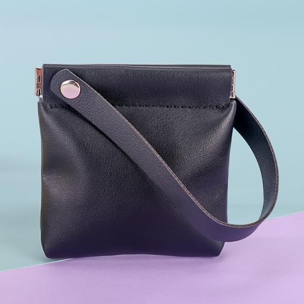 Biodegradable Bag, Eco Friendly, Purse, Drawstring, New Pu Leather Portable Coin Purse Shrapnel Bag Earphone Storage Bag Handbag Black