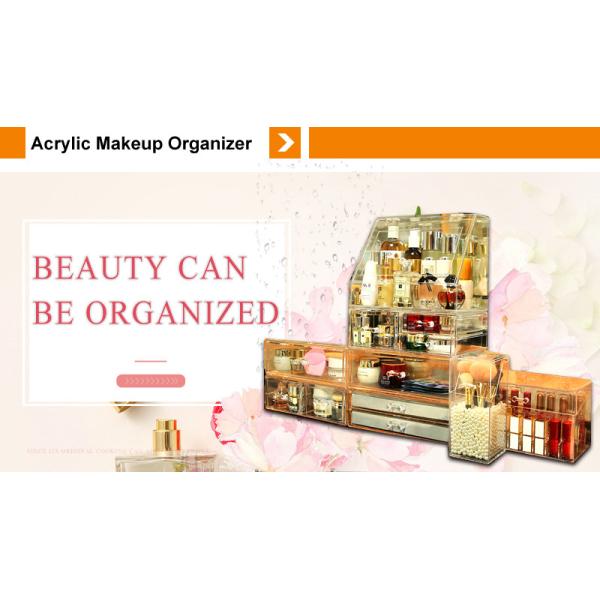 Large Acrylic Cosmetic Display Stand , 6 Layer Acrylic Makeup Display Stand