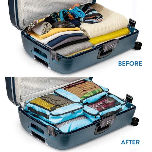 Insider Compressible Travel Packing Cubes , Storage Pack It Luggage Organizer