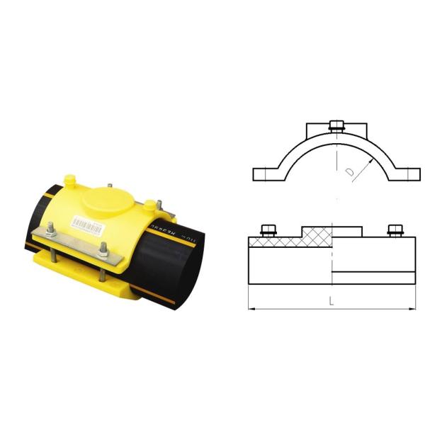 DN63-DN355 SDR11 Repair Saddle PE Electrofusion Fittings