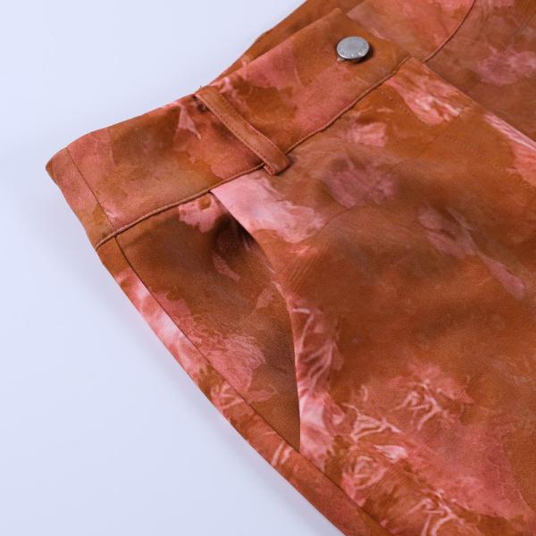 Summer Ladies Casual Pants , High Waisted Straight Leg Trousers