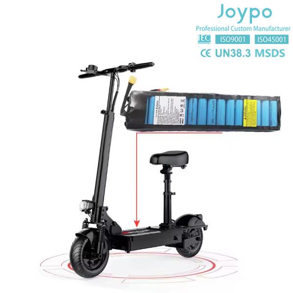 36V 10Ah Electric Scooter Lithium Battery Pack 18650 For E Bike Customized