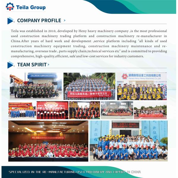 Customized Teila 26m Concrete Pump Truck Crawler Pump with 4 boom sections