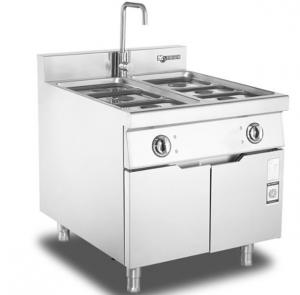 China Stainless Steel Buffet Counter Food Cooking Stove Electric Bain Marie Food Warmer With Cabinet on sale