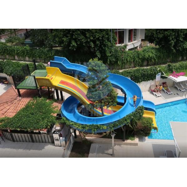 Commercial Private Water Slide Fiberglass Family Wide Water Slide 1.8m Height