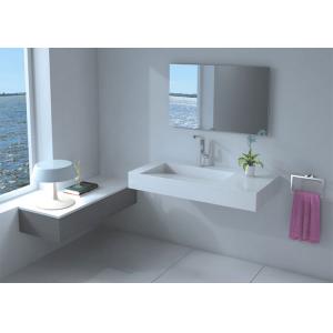 Lavabo White Wall Mounted Hand Wash Basin Artificial Stone Material