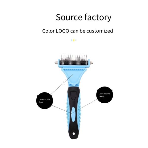 Pet Double-sided Stainless Steel Knot Brush For Dogs And Cats Skin-friendly Hair Remover Comb