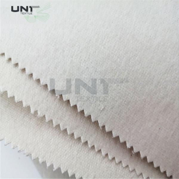 Buy Wool Necktie Interlining Plain Weave / Polyester Tie Interlining Good Elasticity at wholesale prices