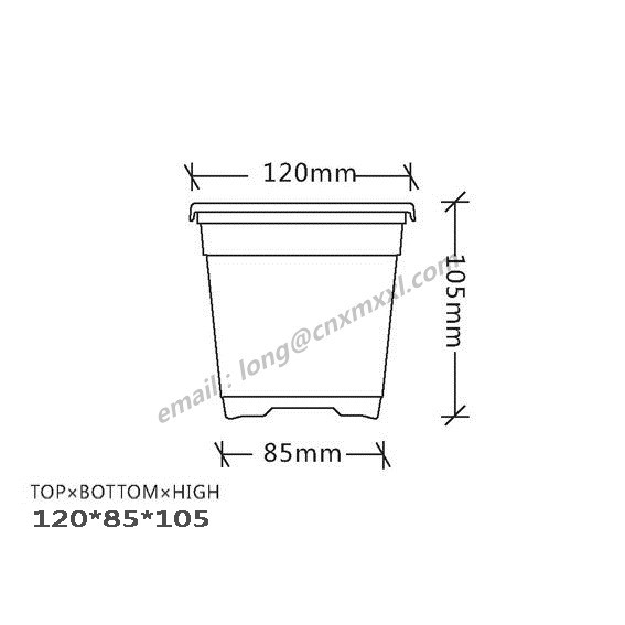 High Quality Nursery Trays PE Black Plastic Material Soft Nursery Pot Tray