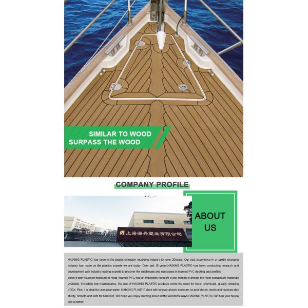 Luxury Soft Boat PVC Deck Flooring for Yacht Outdoor Install Glue 3M/Sika