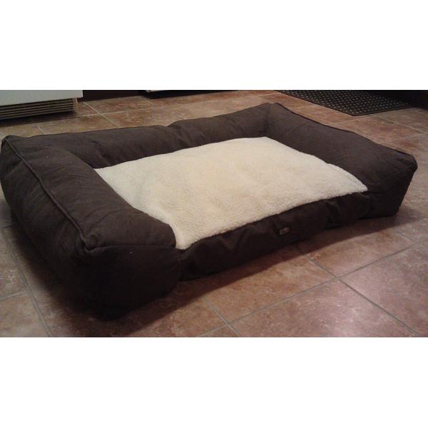 Soft Fleece Pet Mat Memory Foam Mattress Dog Bed Sofa Bolster Design