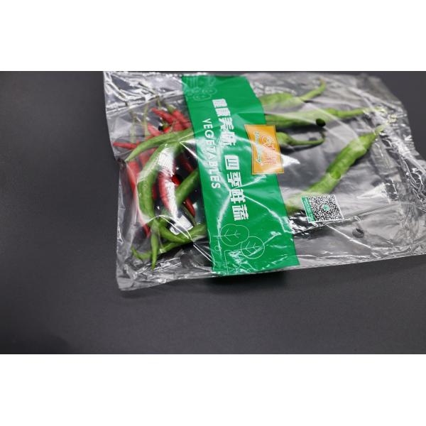Food Grade Organic Fruit And Vegetable Packaging Bag Pe Flat Mouth Packaging Bag Perforated