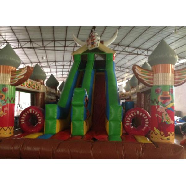 Double Stitching Inflatable Indian Large Bounce House , Fun City Inflatables 8 X 5 X 6m