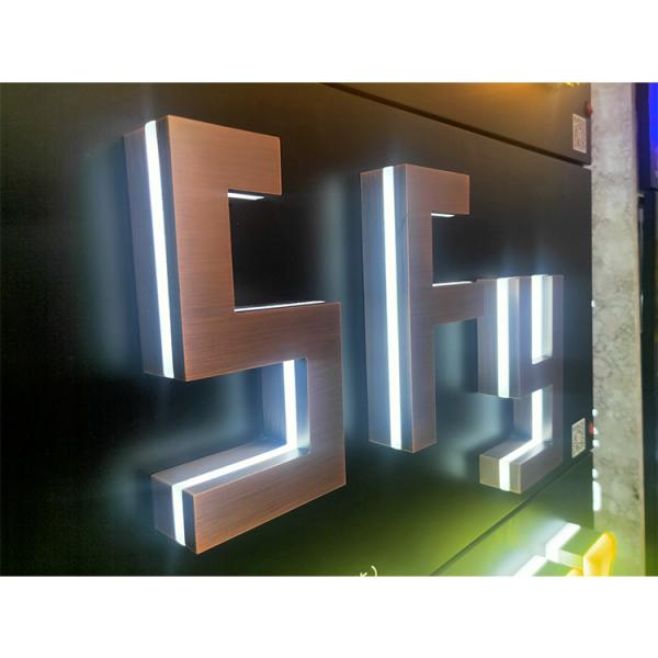 Three-Dimensional Led Logo Signs Letter Edge Light Outdoor Backlit Channel Letters Logo Signs Outdoor