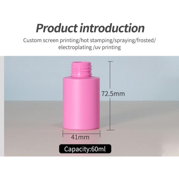 Luxury Plastic Cosmetic Bottles 60ml 100ml Pink Fine Mist Spray Bottle Packaging For Industrial
