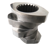 3 Flighted Single Spline Co-Rotating Parallel Twin Screw Extruders Machine Parts 71mm OD W6Mo5Cr4V2 Material