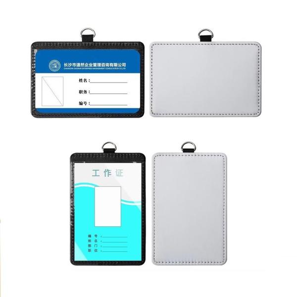 DIY Design Work ID Card Holder Customized Logo Business Card Protector Sublimation Name Badge Blanks Card Holder